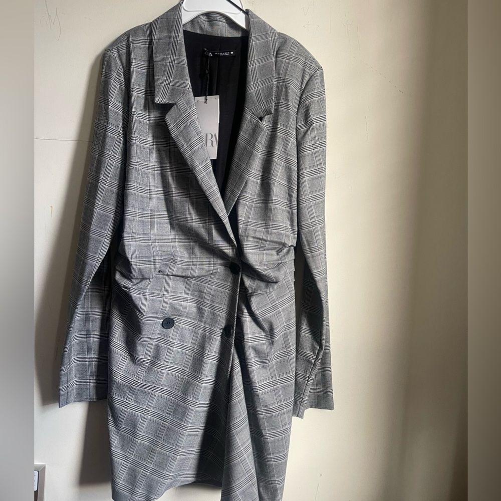 NWT Zara Plaid blazer dress
